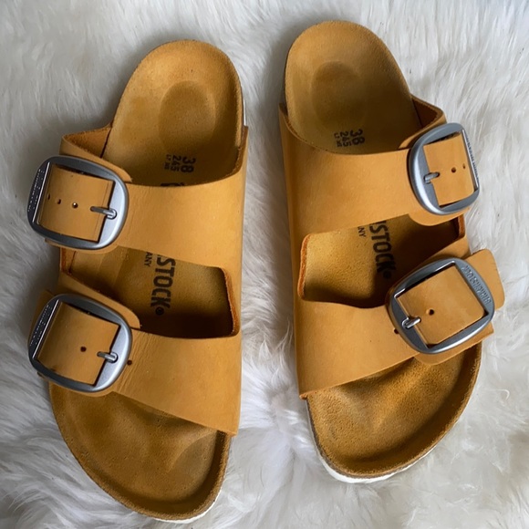 Birkenstock Shoes - Birkenstock Arizona big buckle apricot sandals 38